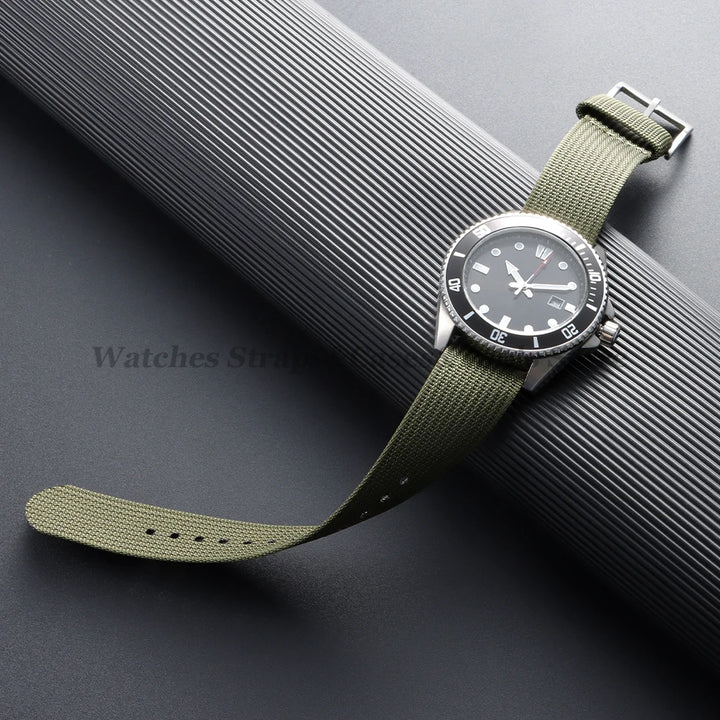 Nylon Watch Strap (18–22mm) – Breathable Sport Canvas