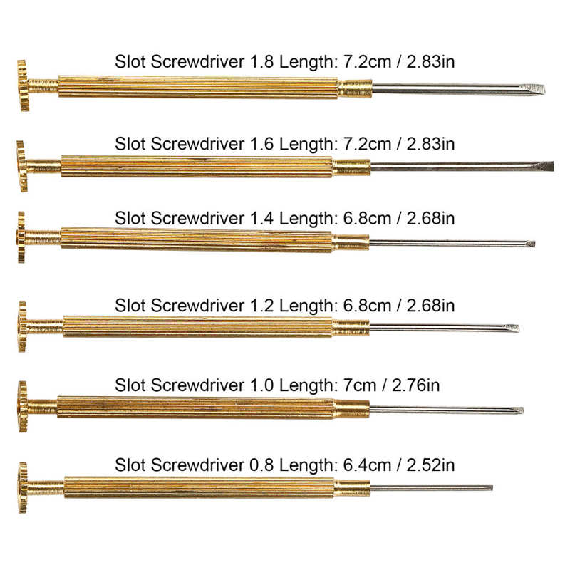 Rolex Watch Screwdriver Set – 0.8-1.8mm Flat Blade Repair Tool