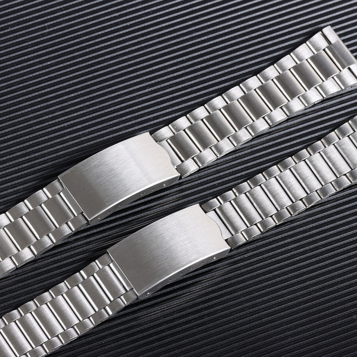 Stainless Steel Watch Strap – 12–20mm, Folding Buckle, Silver & Gold