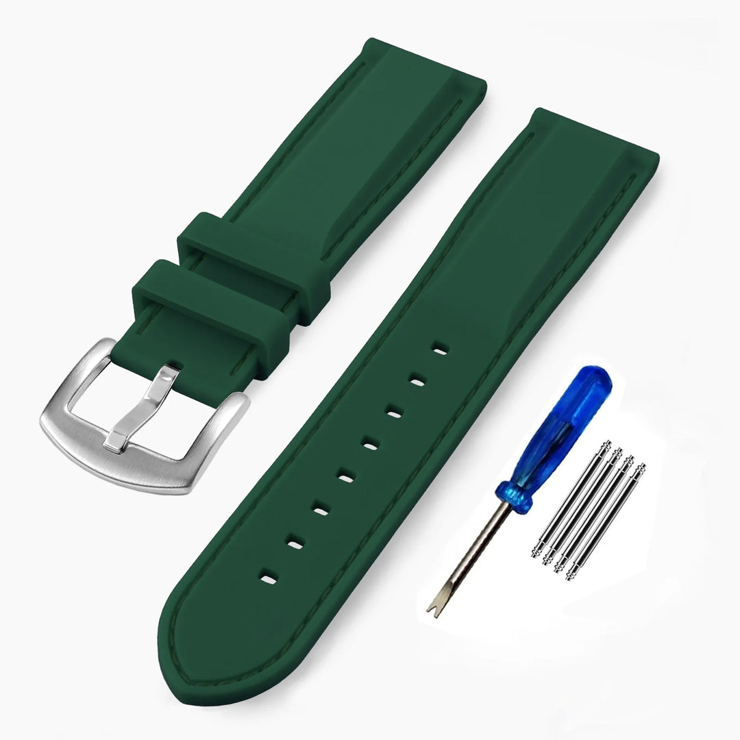 Silicone Rubber Watch Band 20–22mm (Soft & Comfortable Replacement)