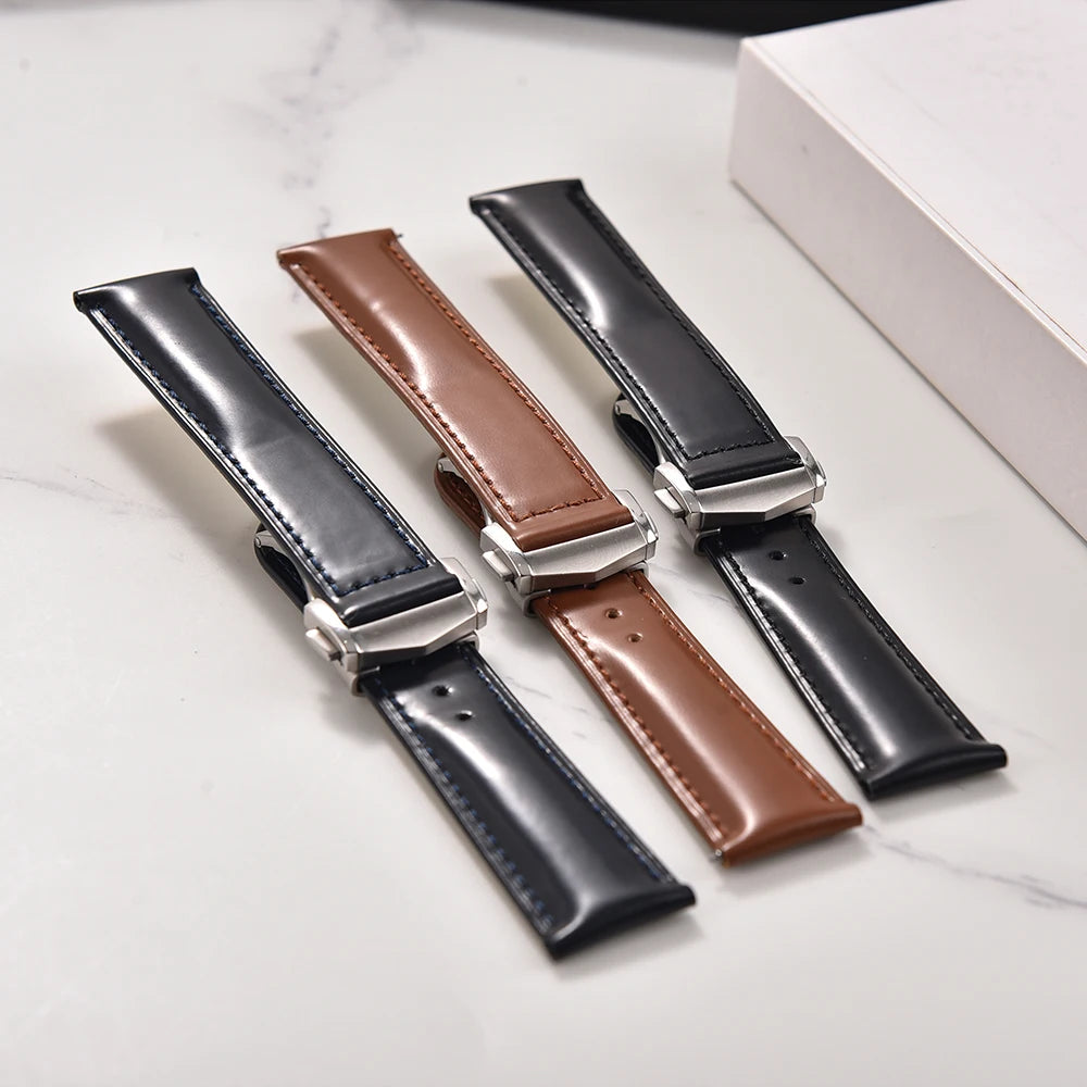 19/20/21/22mm For Omega Speedmaster Leather Strap Universal Original Leather Watch Bands Fit for Omega De Ville Seamaster Bracel