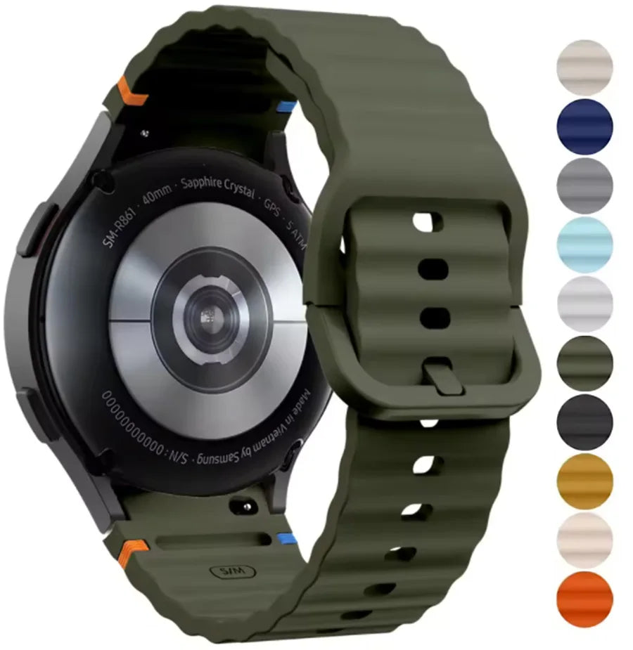 Silicone Samsung Galaxy Watch Band 40–47mm for Series 4–7 & Classic/Pro