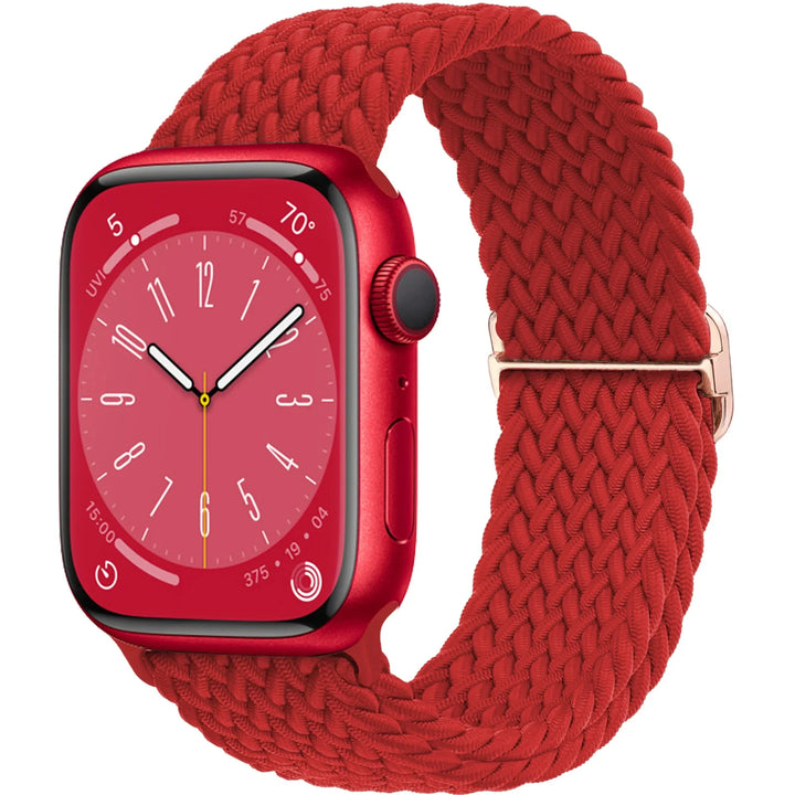 Strap for Apple Watch band 44mm 45mm 49mm 42mm 40 41 46mm Elastic Braided Solo bracelet correa Series 9 10 11 8 7 6 5 SE Ultra 3