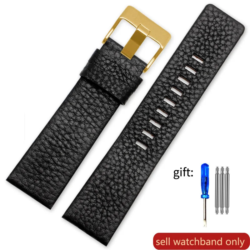 Genuine Leather Watch Strap for Diesel (22–30mm)