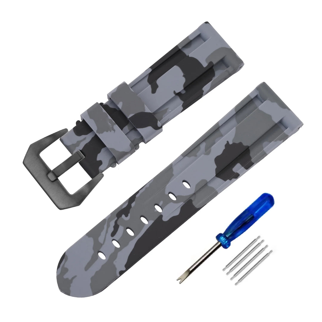 Soft Silicone Rubber Watch Band 20–26mm for Panerai