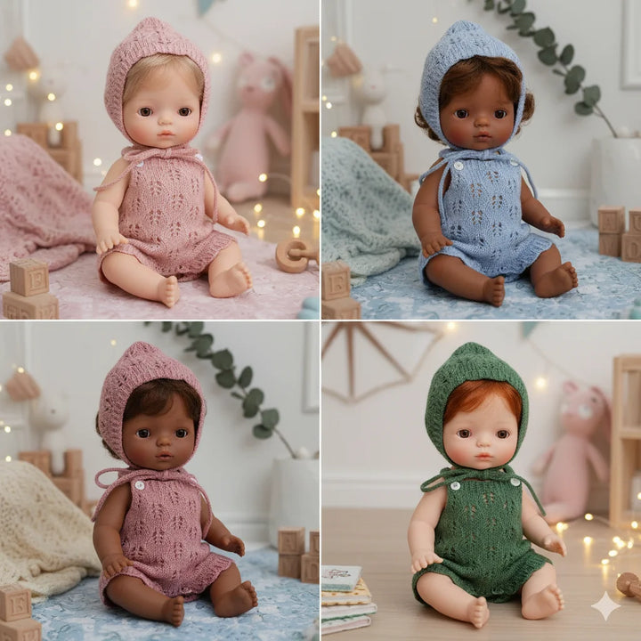 5‑Style Sweater Outfits for 10–12″ Reborn Dolls