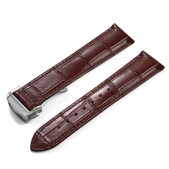 Quick Release Bamboo Pattern Watch Strap (19-22mm) with Folding Buckle