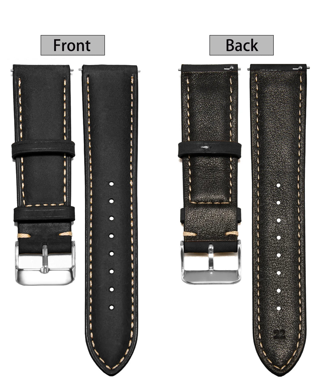 Wax Vintage Leather Watch Strap 14–24mm