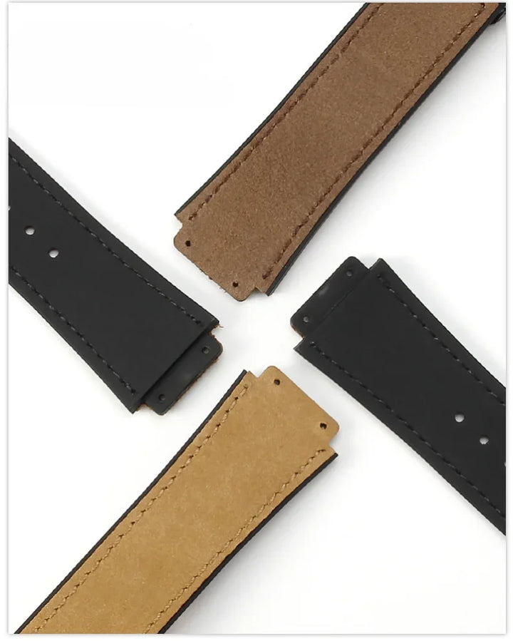Hublot Yubo Leather & Silicone Hybrid Watch Strap 26×19mm