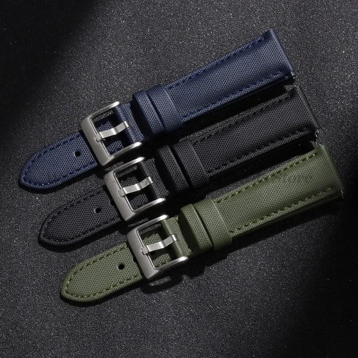 Sailcloth Nylon Watch Band 18mm 20mm 22mm for Huawei Watch Gt4 46mm Waterproof Fabric Watch Strap for Seiko Quick Release Belts