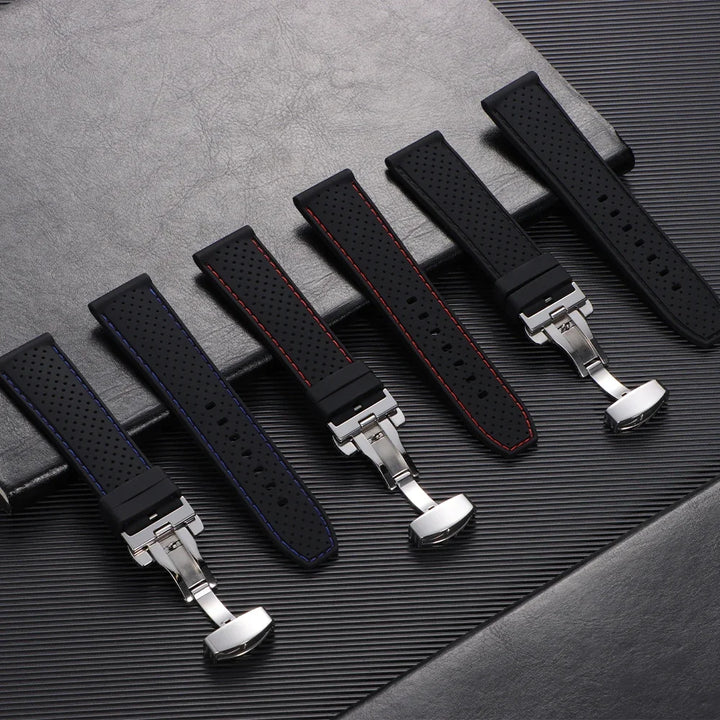 Premium Silicone Watch Strap – 20/22mm, Waterproof & Breathable, Butterfly