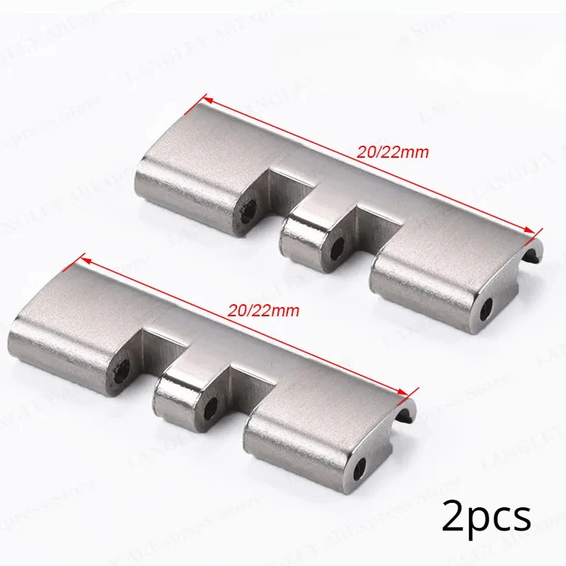 Stainless Steel Curved End Link – 18/22mm, for Seiko SKX007/009 Jubilee & Oyster