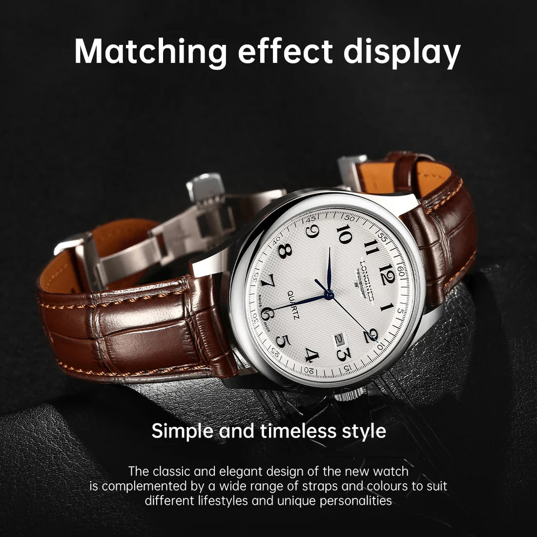 MAIKES Calf Leather Watch Strap Quick Release Bracelet For Longines Omega IWC Watchbands 20mm 21mm 22mm Watch Band