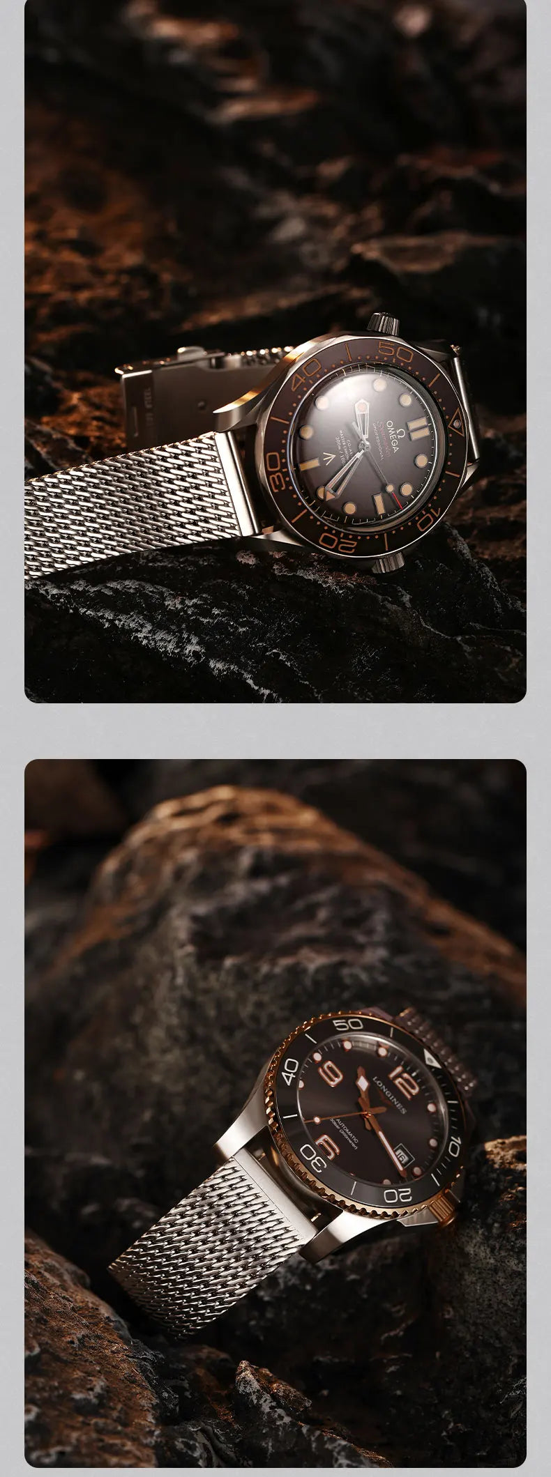 Luxury Milanese Mesh Stainless Steel Watch Strap for Rolex, Omega, IWC, Breitling