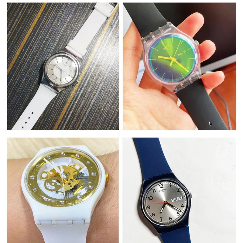 Colorful Silicone Rubber Watch Strap for Swatch (16–20mm)