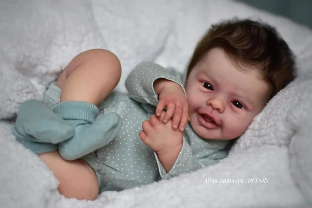 17″ Blossom Unpainted Reborn Doll Kit – Name Engraved Neck with Cloth Body