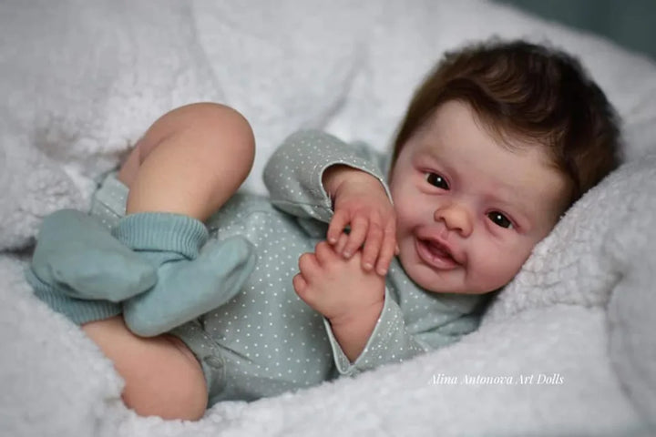 17″ Blossom Unpainted Reborn Doll Kit – Name Engraved Neck with Cloth Body