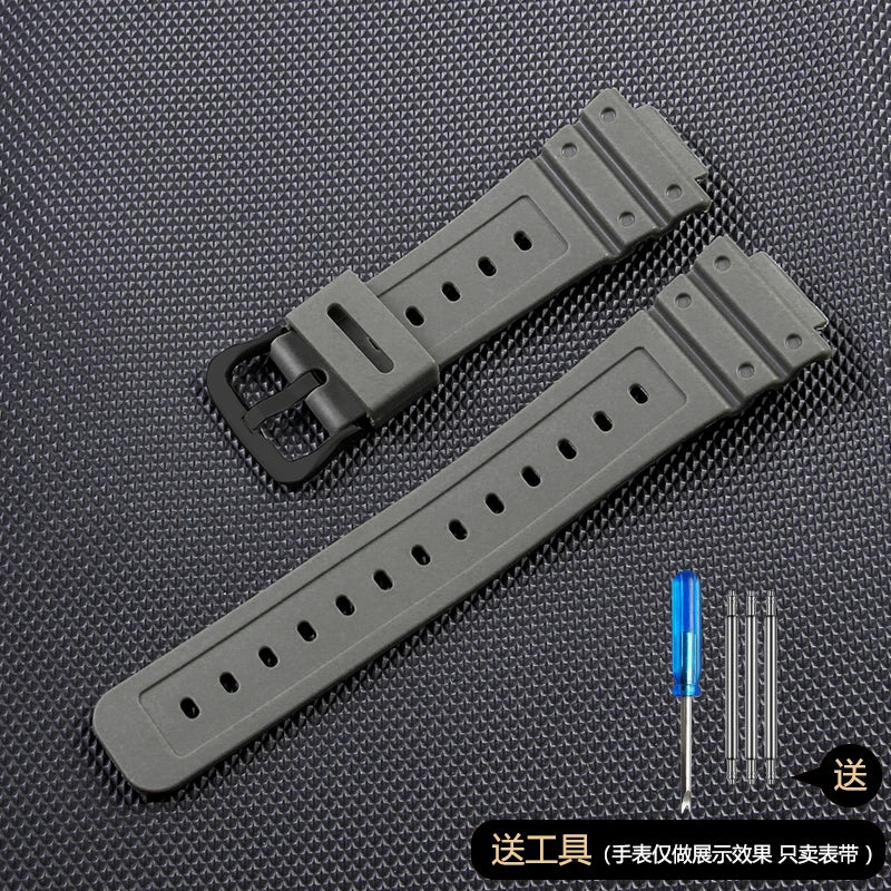 Anti-Allergy Resin Watch Strap with Stainless Steel Buckle for Casio G-Shock DW & GW Serie