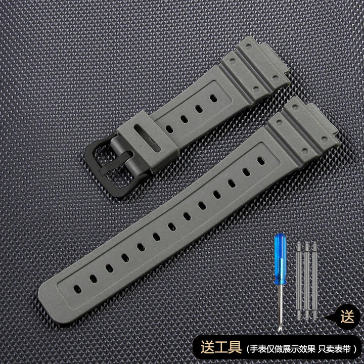 Anti-Allergy Resin Watch Strap with Stainless Steel Buckle for Casio G-Shock DW & GW Serie