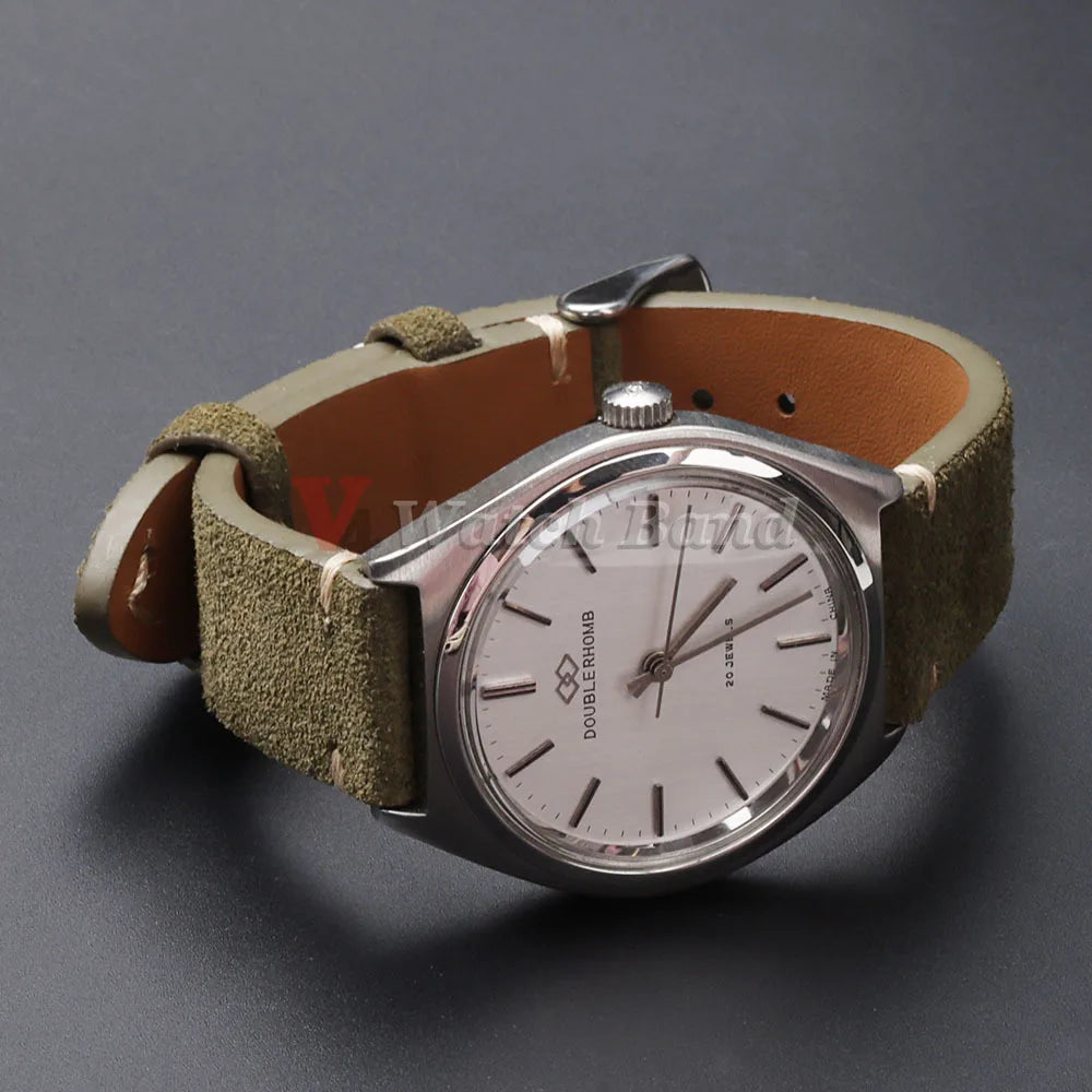 Quick Release Soft Suede Leather Watch Strap (14–22mm)