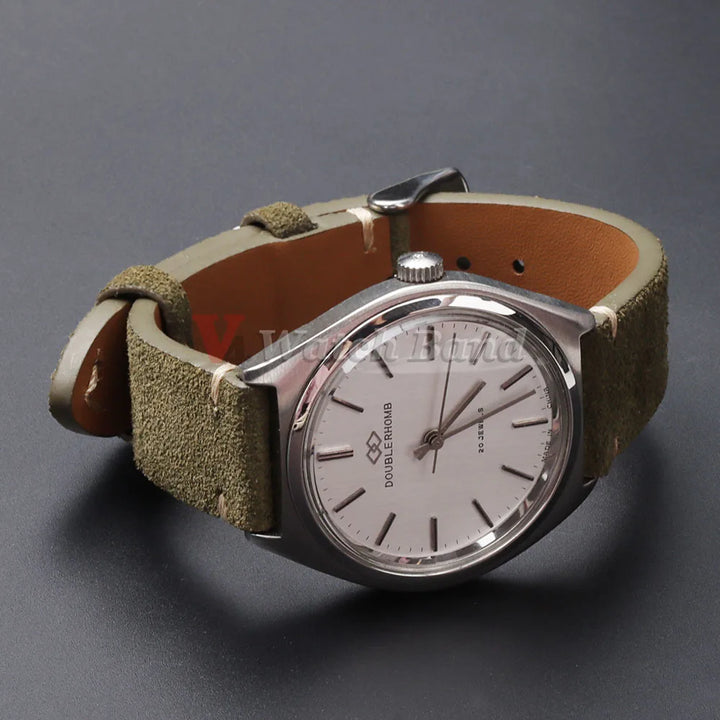 Quick Release Soft Suede Leather Watch Strap (14–22mm)