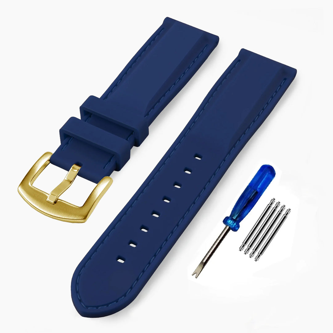 Silicone Rubber Watch Band 20–22mm (Soft & Comfortable Replacement)