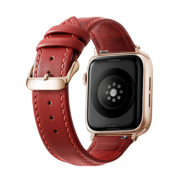 Genuine Leather Apple Watch Band 40–49mm for iWatch Series 3–8 & Ultra