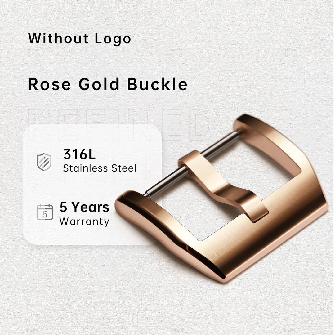 Maikes Rose Gold 316L Stainless Steel Watch Buckle – 18/20/22mm, Clasp for IWC, Omega & Rolex