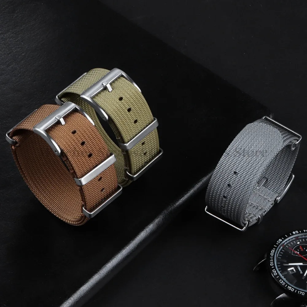 Universal Fabric Braid Watch Band 18mm 20mm 22mm Belt Men Nylon Bracelet for Omega for Huawei Watch GT4/GT3/2 Watch Accessories