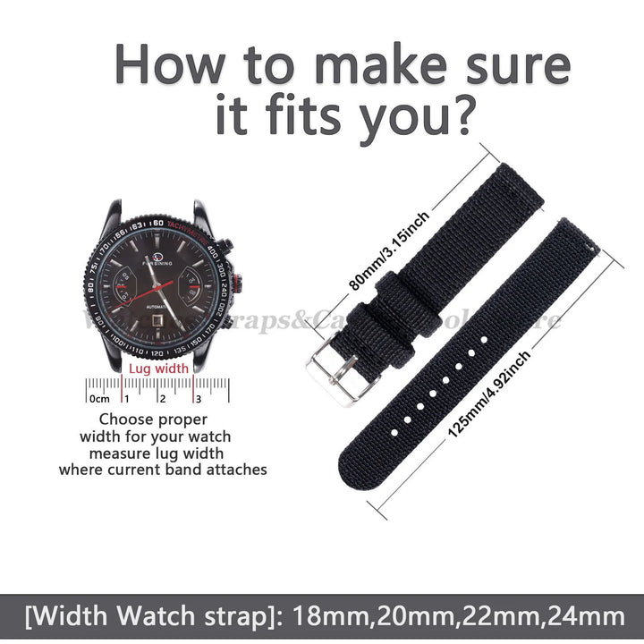18mm 20mm 22mm 24mm Nylon Canvas Watchband Woven Soft Universal Bracelet for Seiko for Huawei Watch Men Women Quick Release Band