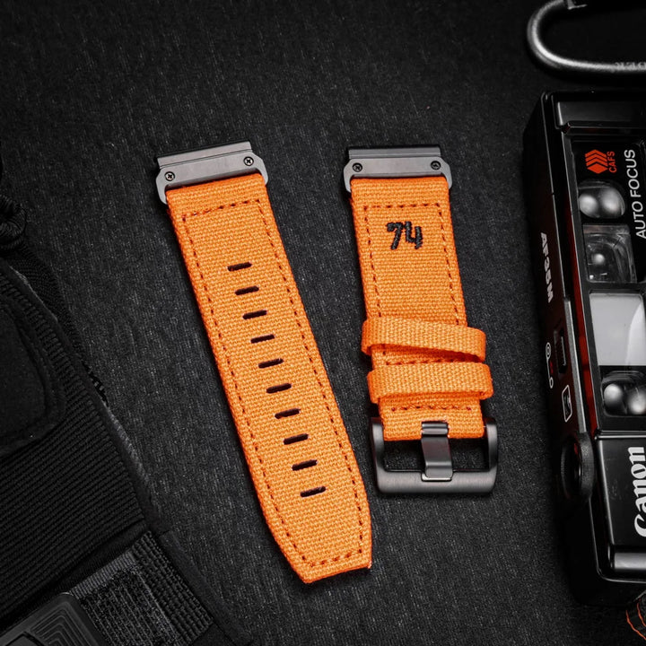 HEMSUT Canvas Quickfit Watch Band for Garmin (22-26mm)