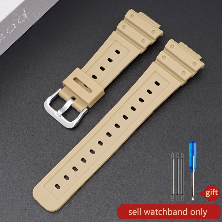 Anti-Allergy Resin Watch Strap with Stainless Steel Buckle for Casio G-Shock DW & GW Serie