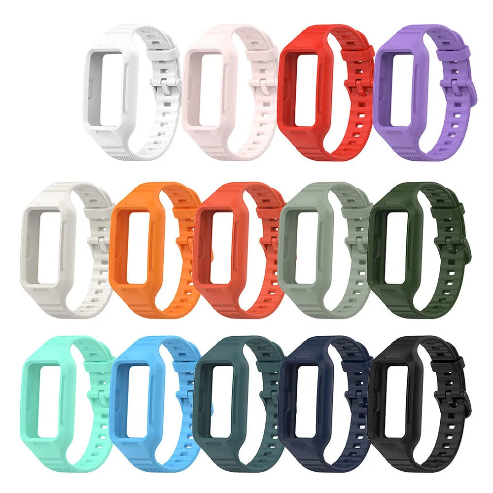 Integrated Silicone Strap & Case for Huawei Band 6-9 & Honor Band 6-7
