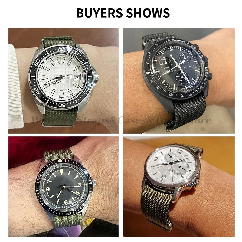 Premium Braid Nylon Watch Strap 18mm 20mm 22mm for Seiko for Huawei Watch Gt2/Gt3 Belt for Military Sport Universal Wristband