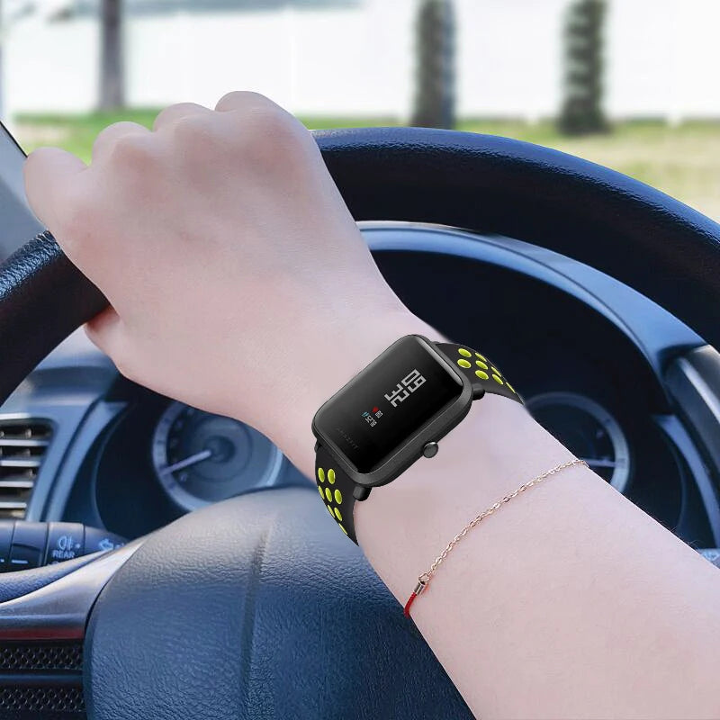 20mm/22mm Silicone band For Amazfit GTS 4/3/2/2e/2 4 Mini GTR 4/2/3 Pro/47mm/stratos 3 Watch Bracelet correa Amazfit bip 6 strap