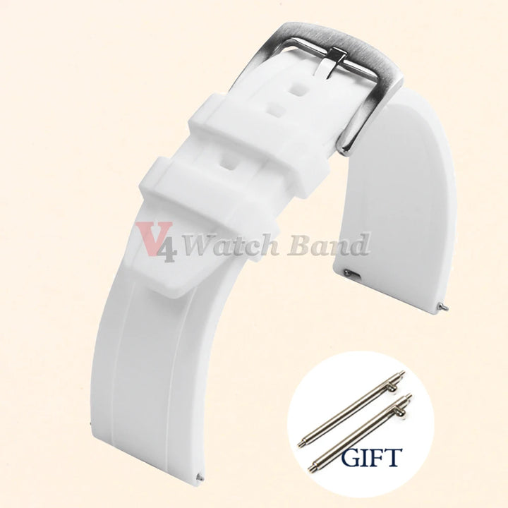 Universal Waterproof Silicone/Rubber Watch Strap 20/22mm