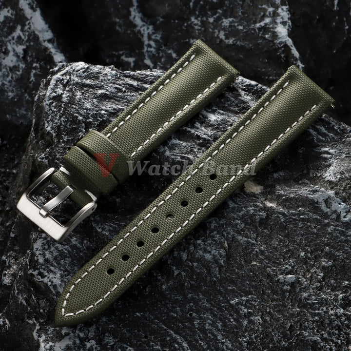 Waterproof Sailcloth Watch Band Premium Sailcloth Strap 18mm 19mm 21mm Durable Nylon Quick Release Bracelet 20mm 22mm Wristbelt