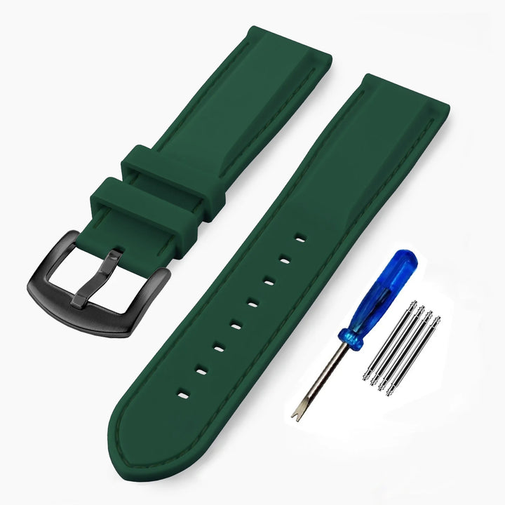 Silicone Rubber Watch Band 20–22mm (Soft & Comfortable Replacement)