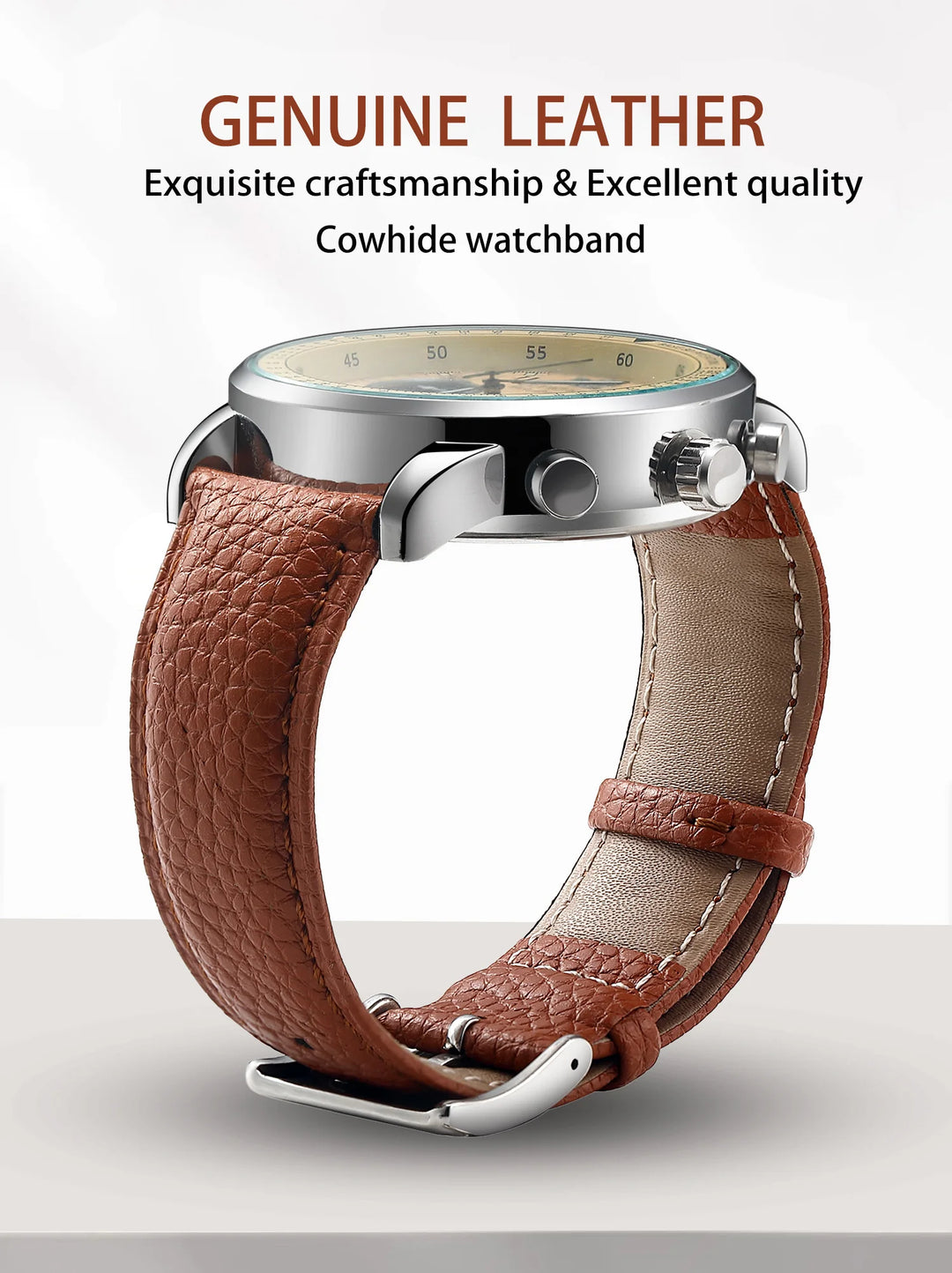 SAMCO Leather Watch Band 12–24mm (With Tool)