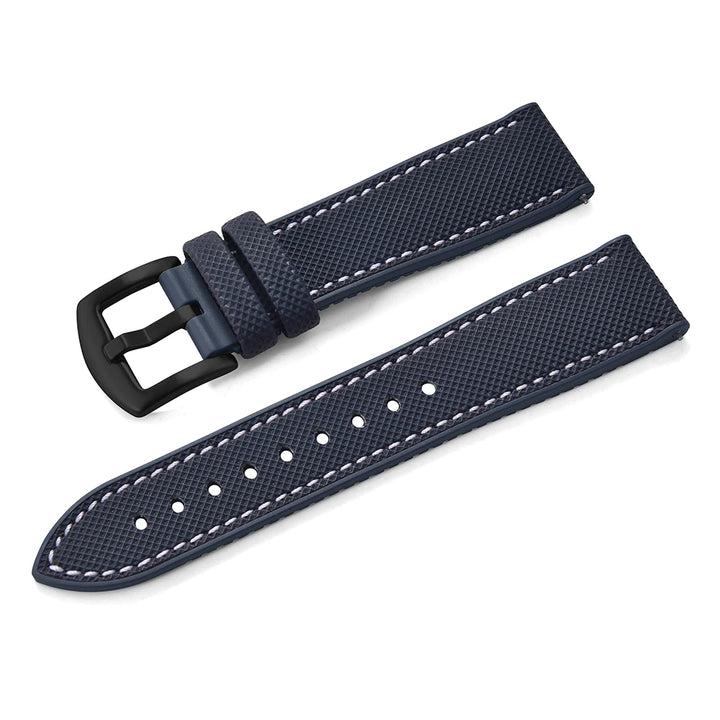 For Longine Seiko Water Ghost Hamilton Series Nylon FKM Rubber Bottom Watch Strap 18-20-22-24mm Strap Soft Waterproof Wrist Band