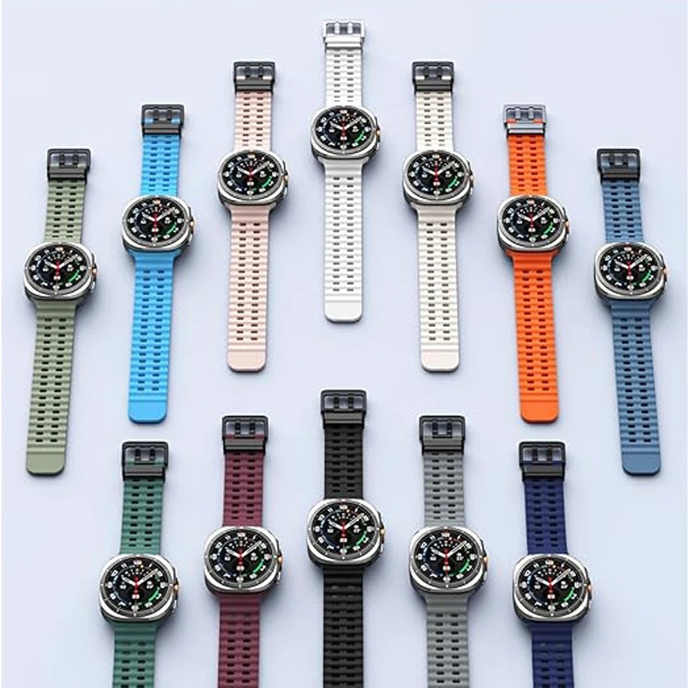 Marine Silicone Samsung Galaxy Watch Strap – 47mm Sport for Galaxy Watch 7 Ultra