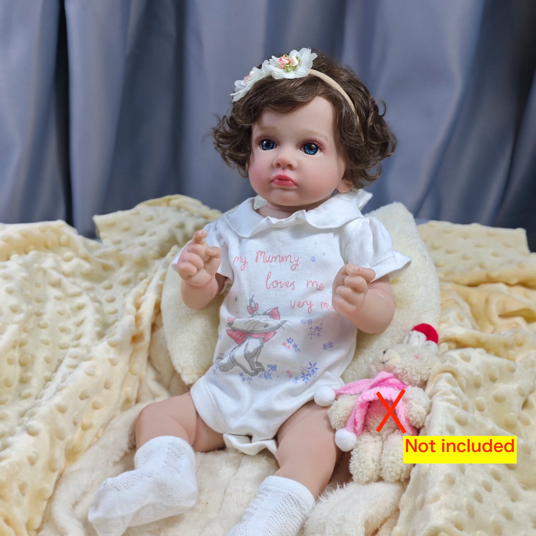 53 cm Tutti Full Body Vinyl Reborn Doll – Waterproof, Lifelike 3D Skin & Visible Veins
