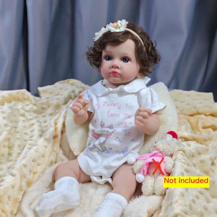 53 cm Tutti Full Body Vinyl Reborn Doll – Waterproof, Lifelike 3D Skin & Visible Veins