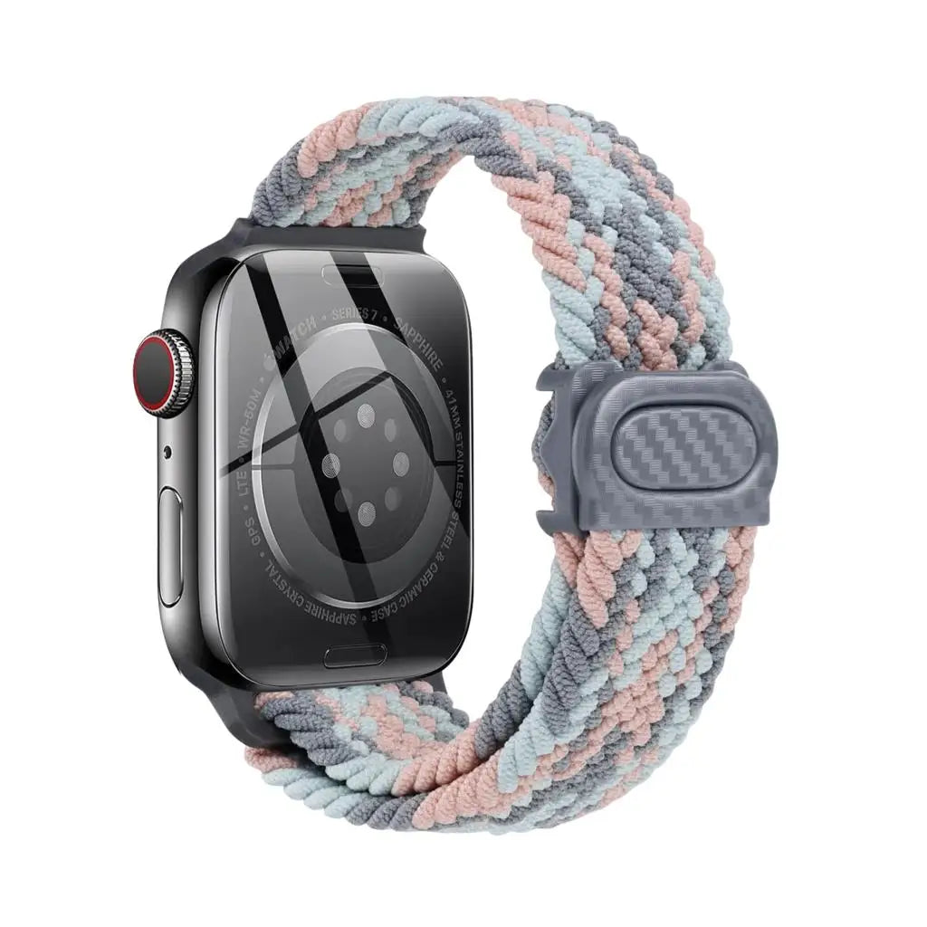 Strap For Apple watch band 44mm 42mm 40mm 45mm 46mm 41mm 49mm Braided Solo Correa Bracelet iWatch Series 9 8 10 7 6 5 4 se Ultra