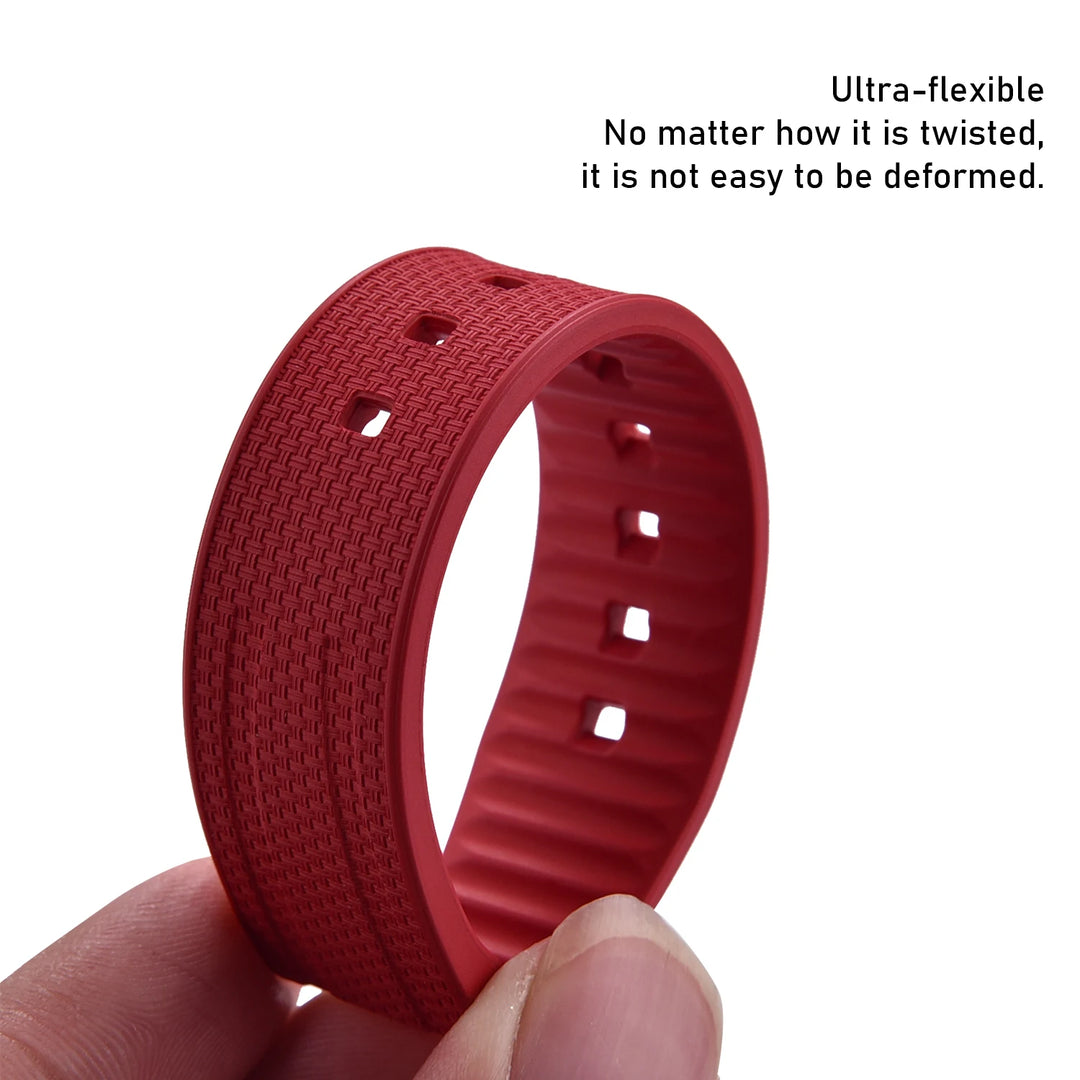 JUELONG Premium Busluo Fkm Rubber Watch Strap 20mm 22mm Watch Bands Fluororubber Straps For Traditional Diving Watch Accessories