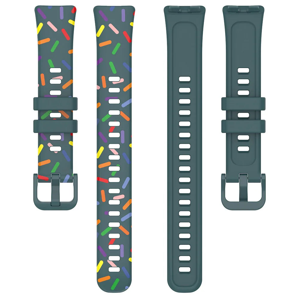 Printed Silicone Strap for Huawei Band 8-10