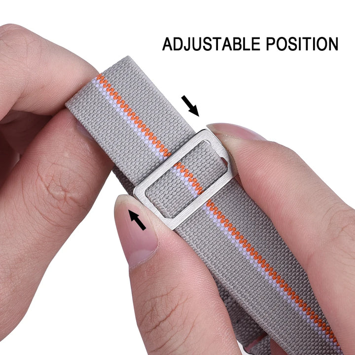 NATOBELT 60s French Troops Parachute Bag Elastic Strap 20mm 22mm Nylon Watchbands Man's Universal Smart Watch Fabric Wristband