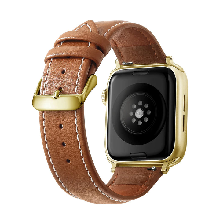 Genuine Leather Apple Watch Band 40–49mm for iWatch Series 3–8 & Ultra