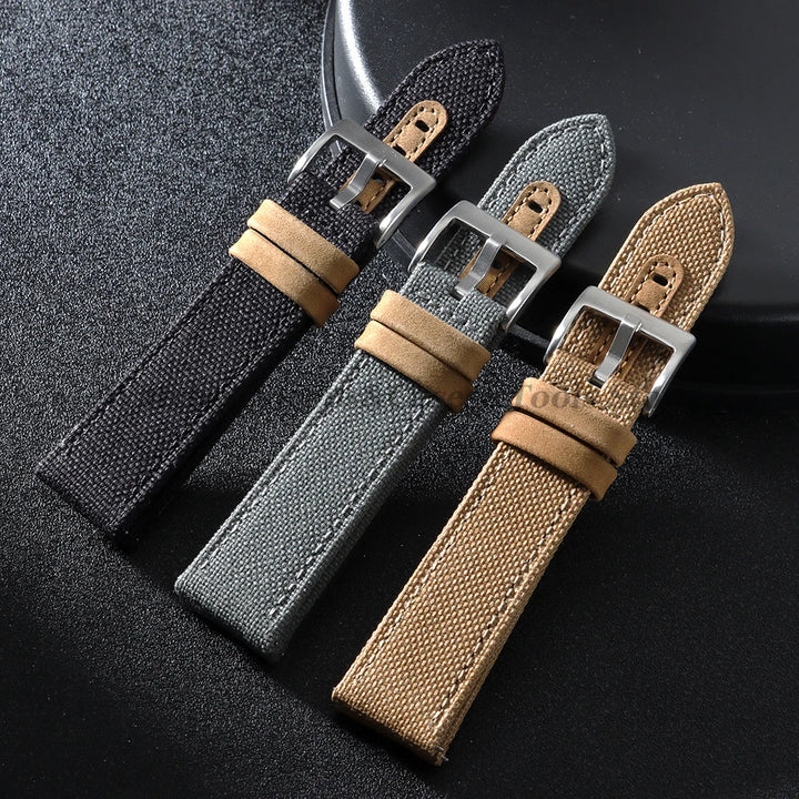 Premium Sailcloth Nylon Strap (20–22mm) – Waterproof QR