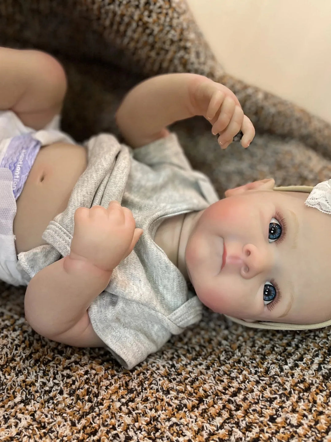 18″ Bettie Reborn Baby Girl – Lifelike Painted Hair Doll